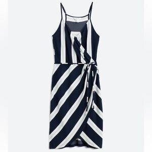 Women’s Wrap Knit‎ Dress- Stripes.